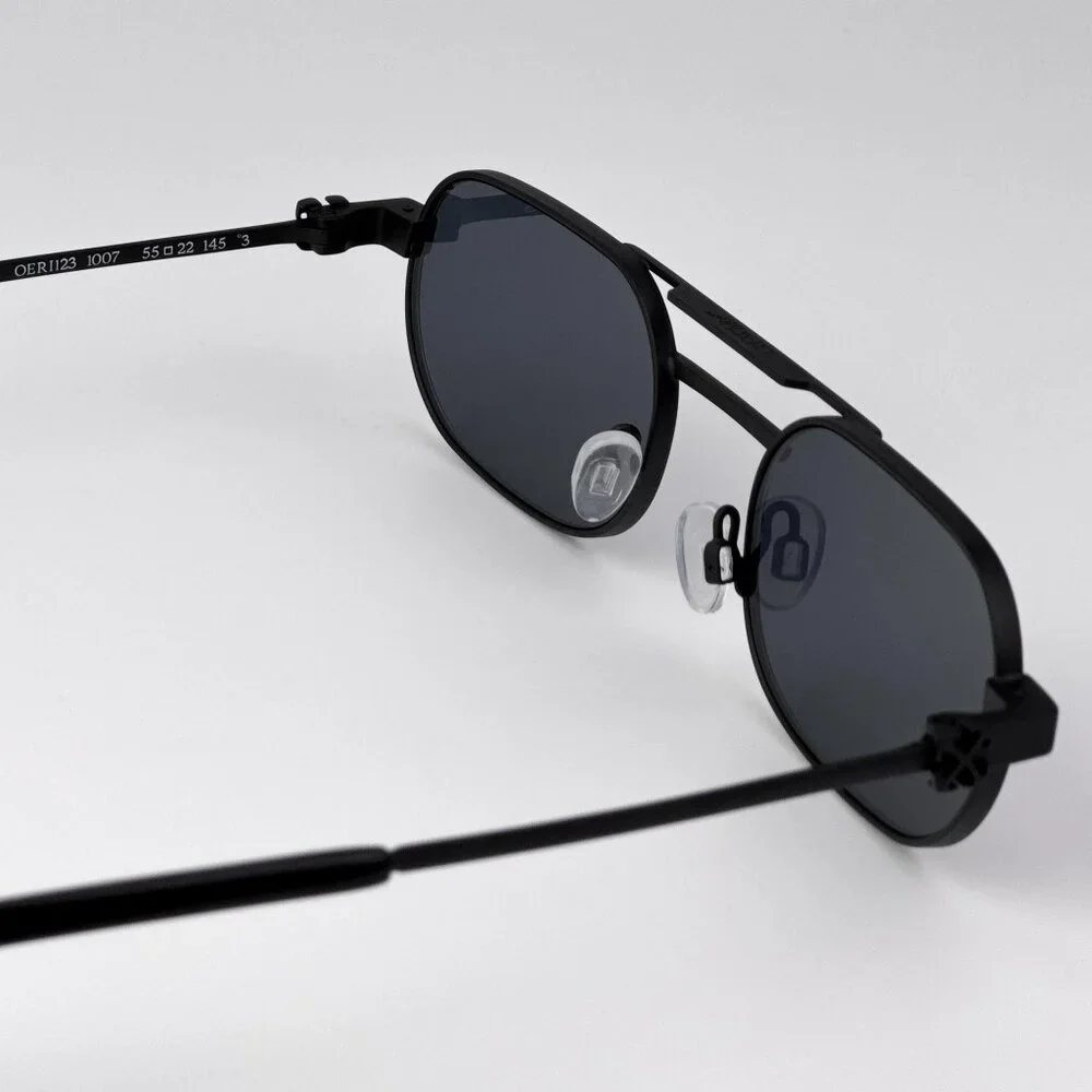 Off-White VAIDEN Men Sunglasses – Black Oval Frame | Model OERI123 1007